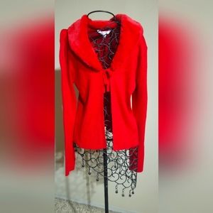 Cardigan sweater- Red size XXXL